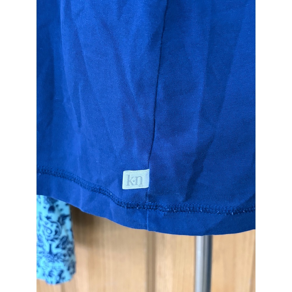 Karen Neuburger Pajama Set Blue Long Sleeve Top & Print Pants Women's M / L - Picture 4 of 8